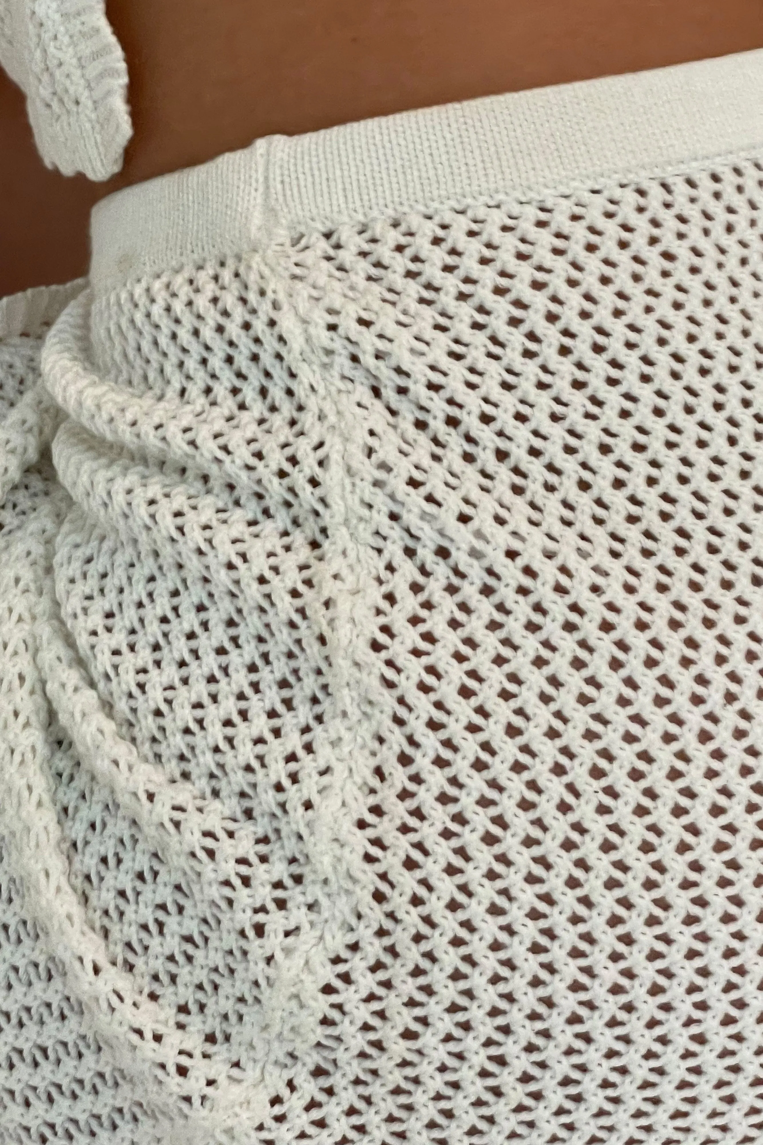 Sylvana Crochet Mini Skirt - White sold by Meshki product image thumbnail 2