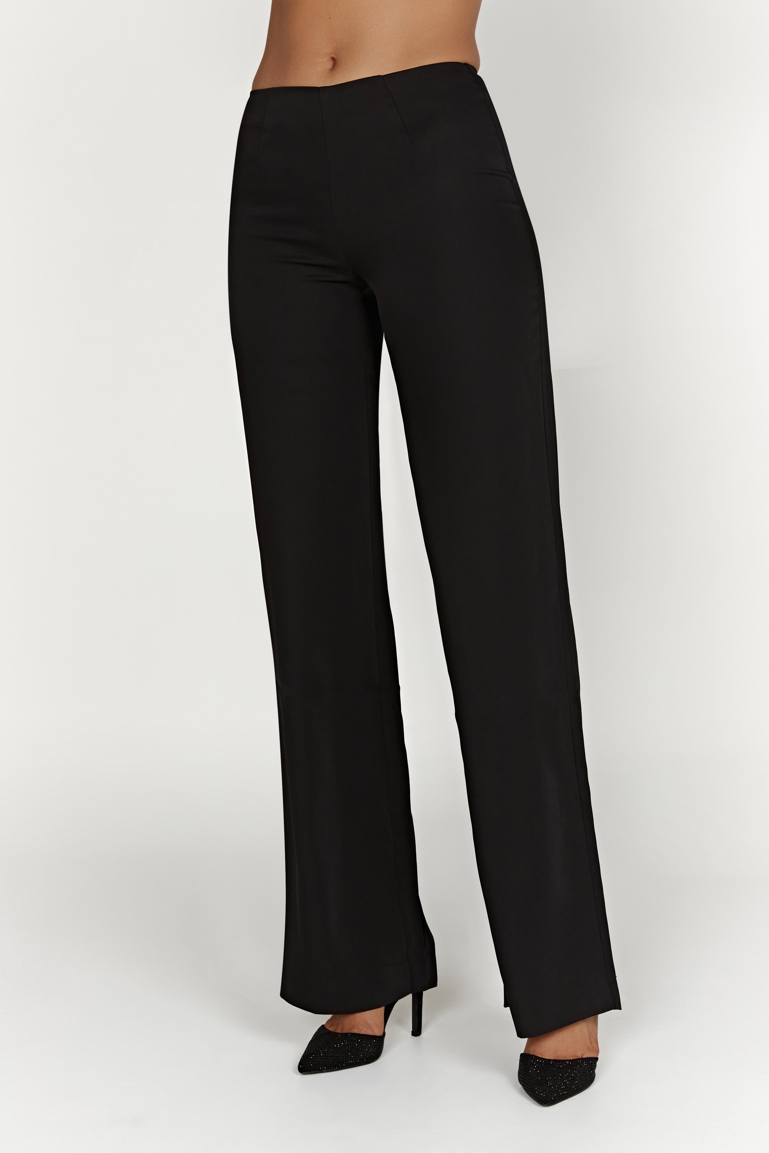Laurie Low Rise Suiting Pant - Black sold by Meshki