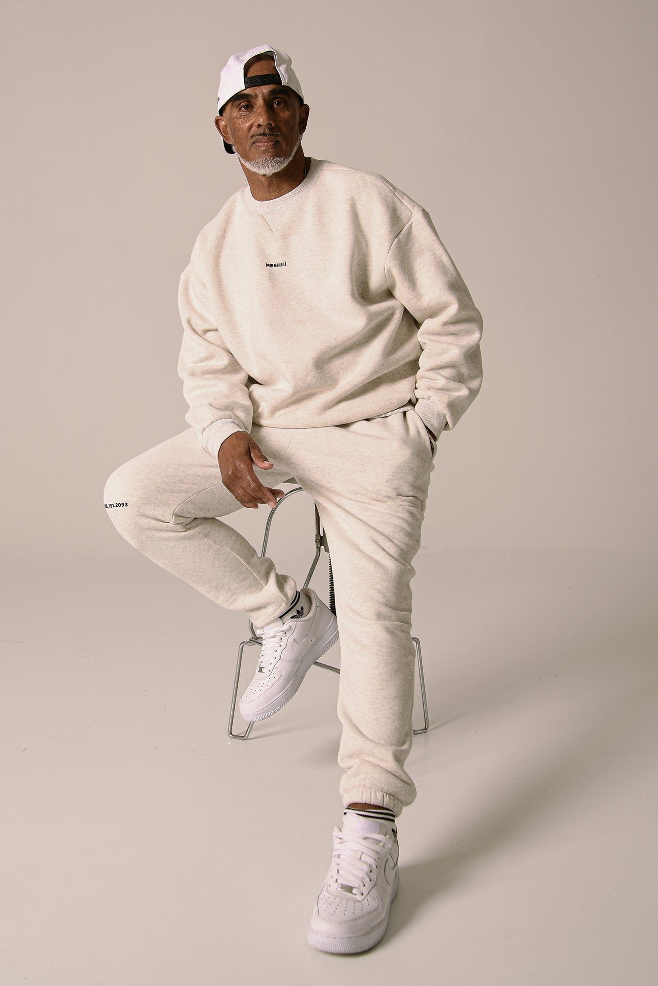 Charlie Unisex Cosy Jogger - Snow Marle sold by Meshki product image thumbnail 3