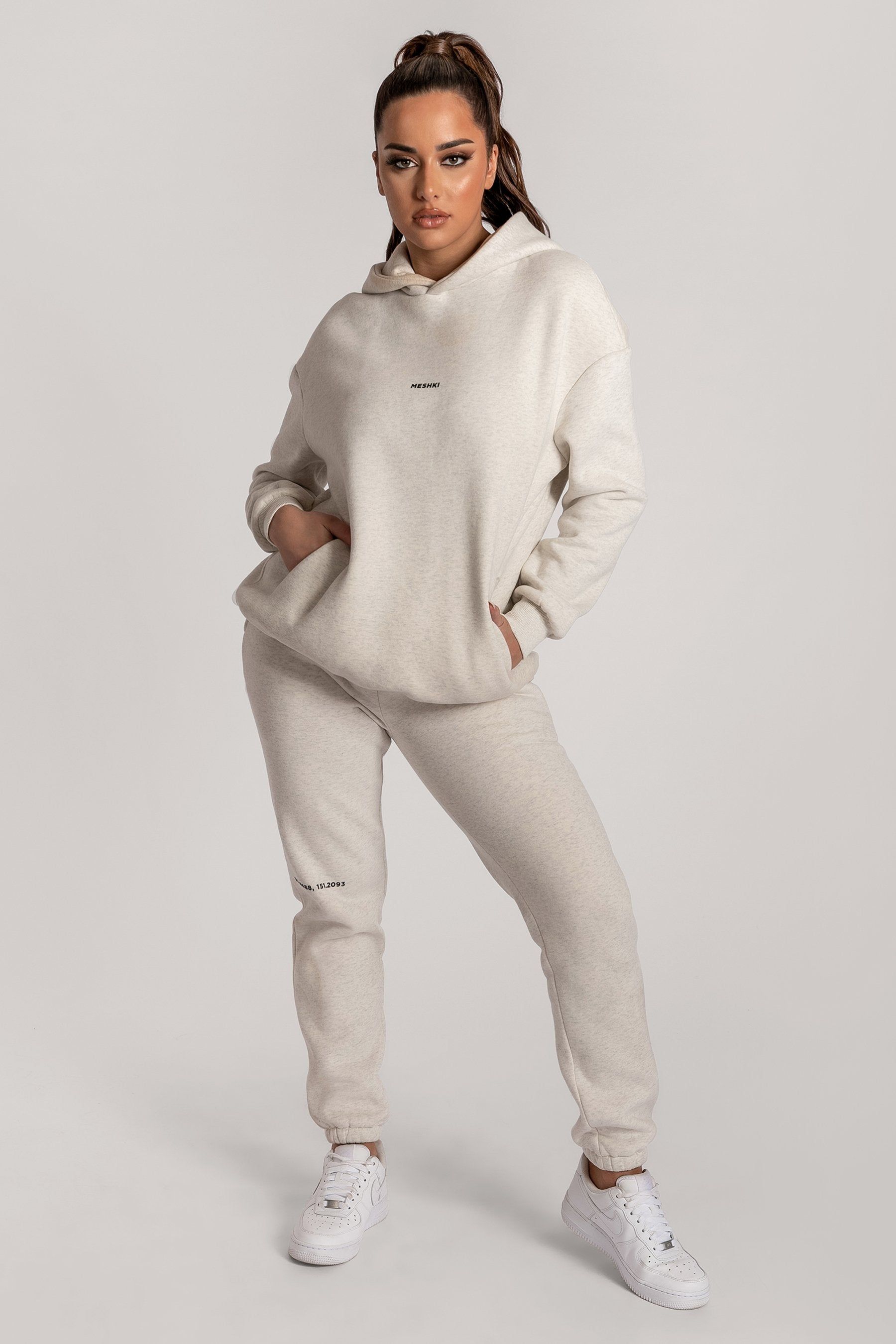 Charlie Unisex Cosy Jogger - Snow Marle sold by Meshki