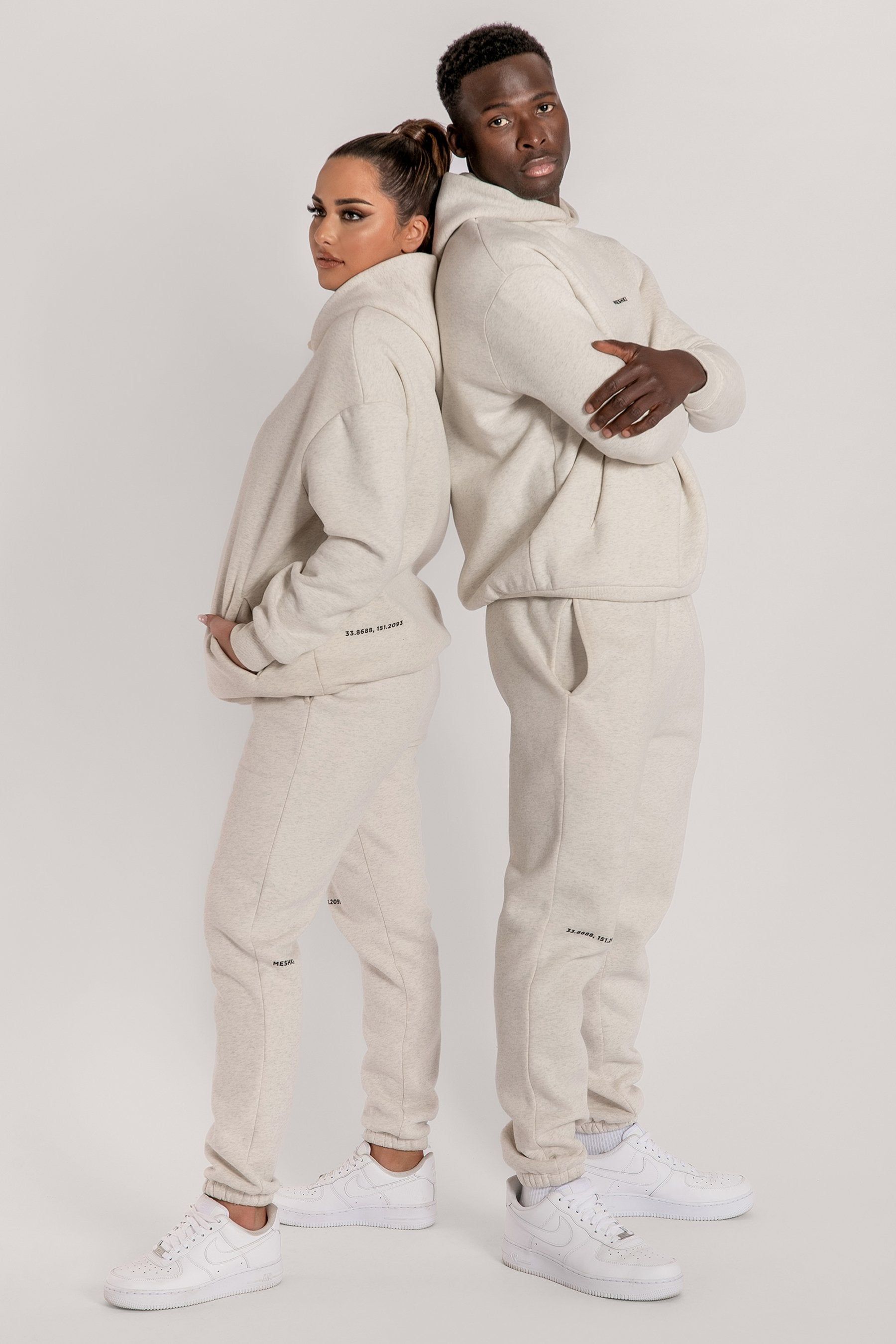 Charlie Unisex Cosy Jogger - Snow Marle sold by Meshki product image thumbnail 8