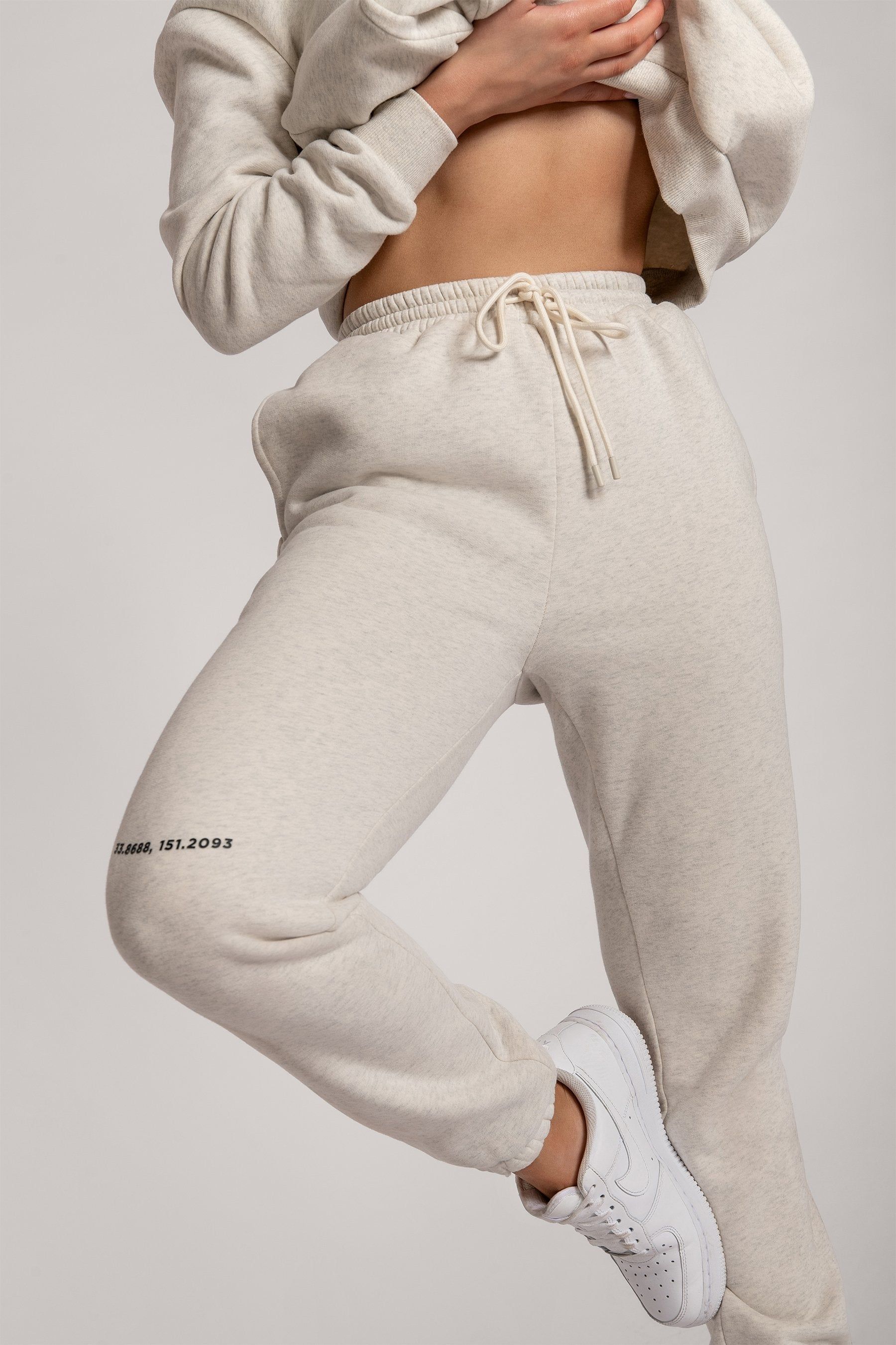 Charlie Unisex Cosy Jogger - Snow Marle sold by Meshki product image thumbnail 2