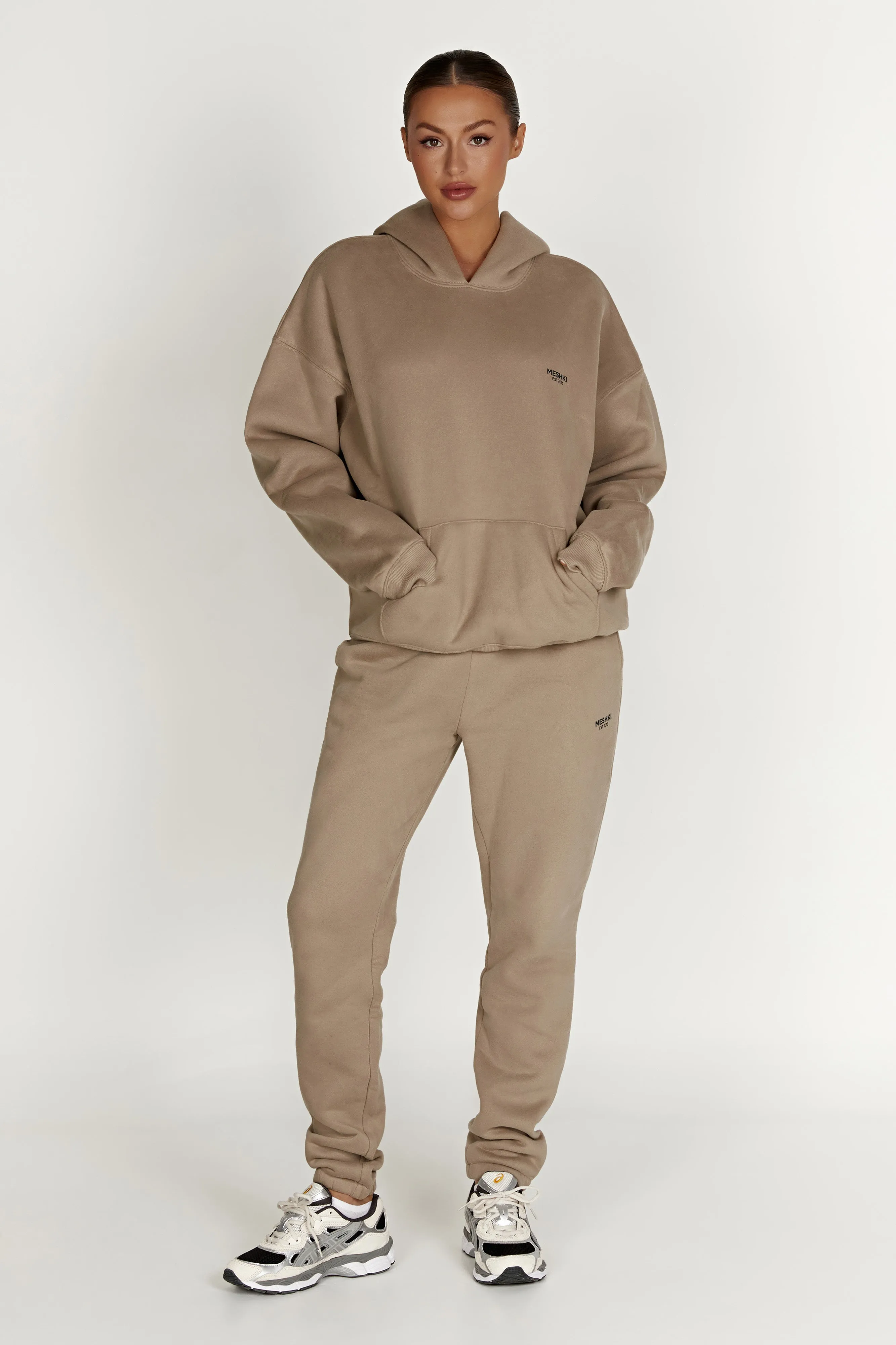 Bernie Oversized Unisex Hoodie - Cement sold by Meshki product image thumbnail 4