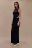 Kaia Slinky Cut Out Maxi Dress - Black sold by Meshki