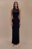 Kaia Slinky Cut Out Maxi Dress - Black sold by Meshki