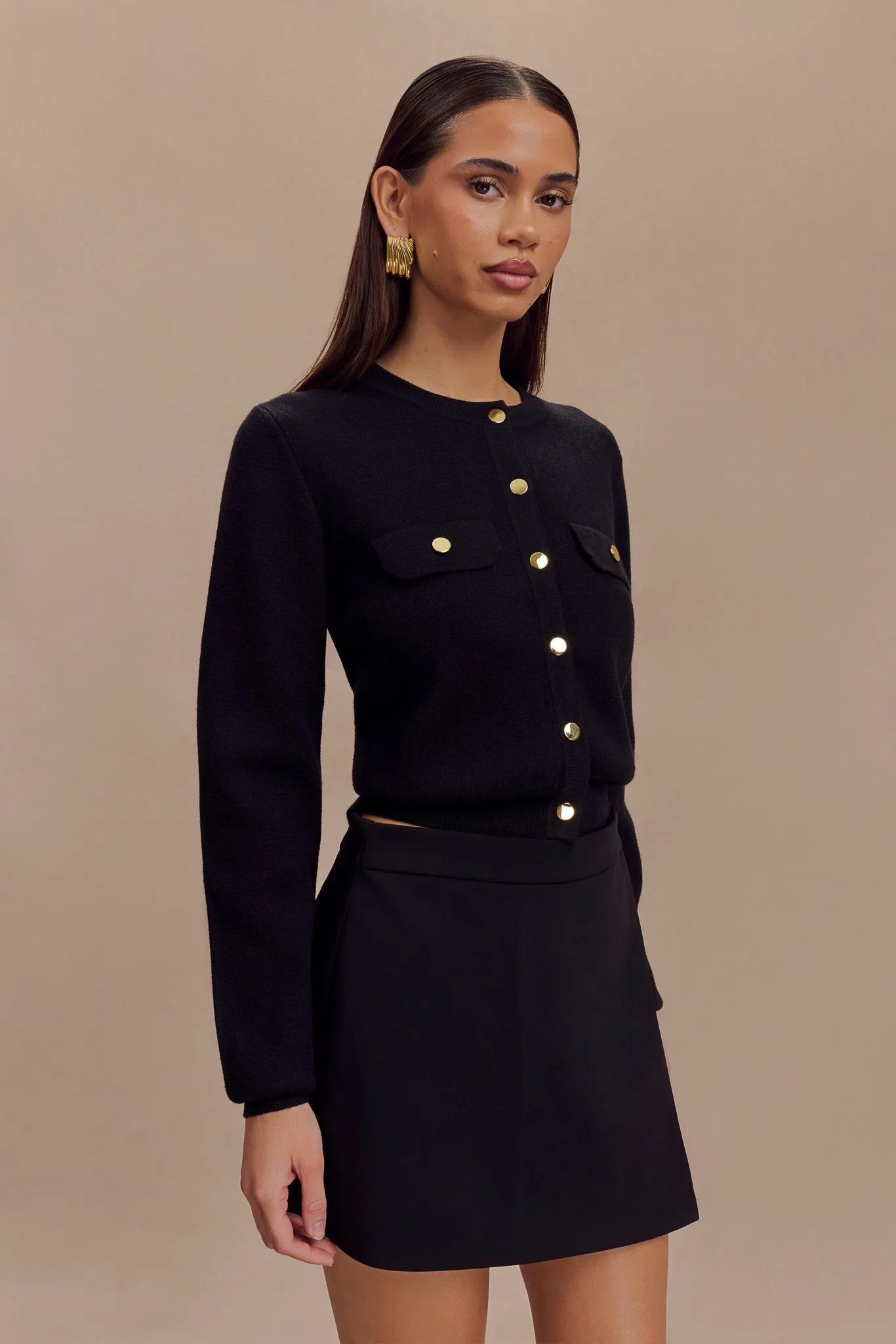 Tabitha Knit Cardigan - Black sold by Meshki product image thumbnail 3