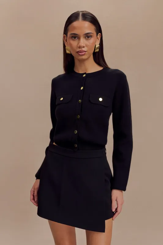 Tabitha Knit Cardigan - Black made by Meshki