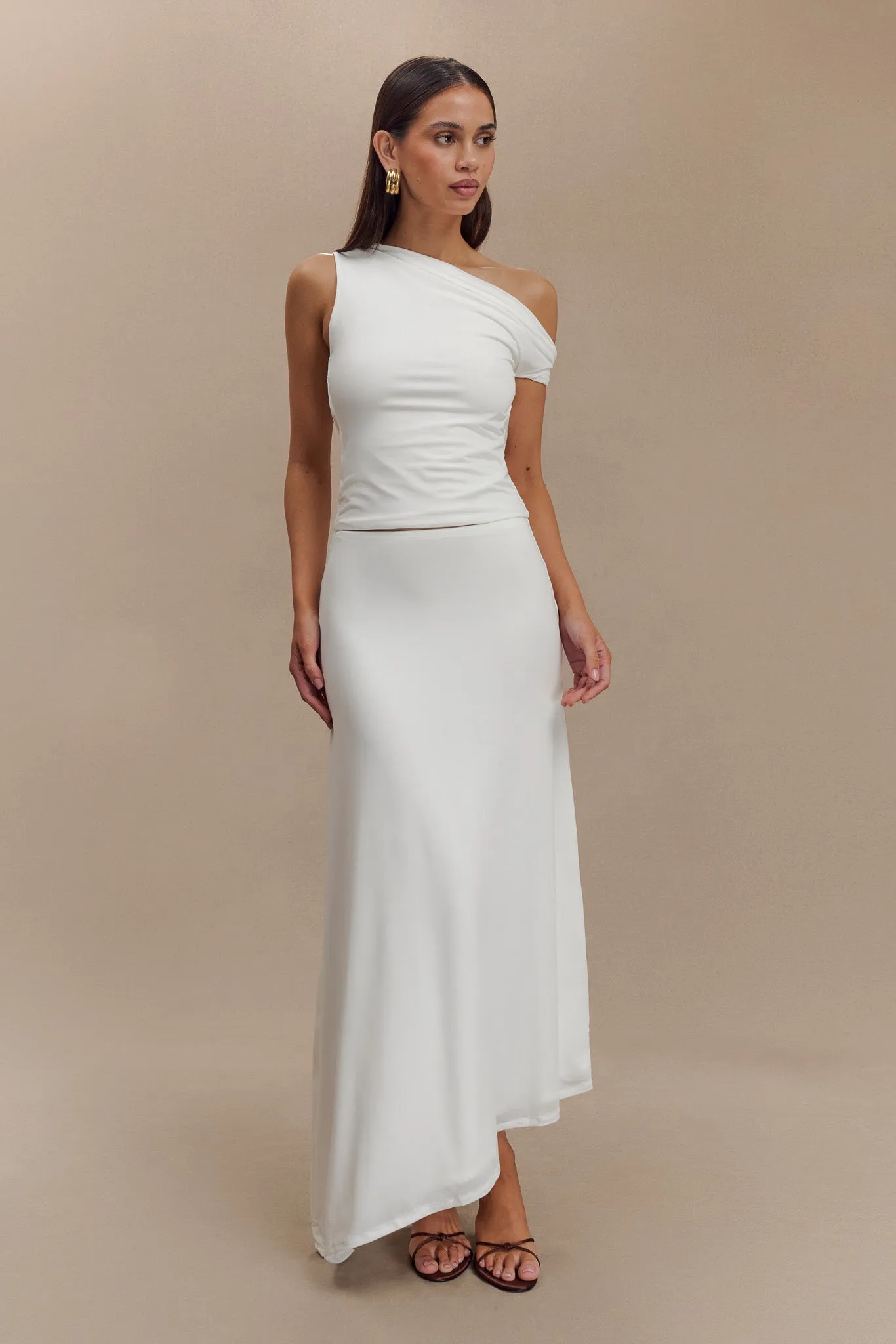 Kacey Slinky Off Shoulder Top - White sold by Meshki product image thumbnail 5