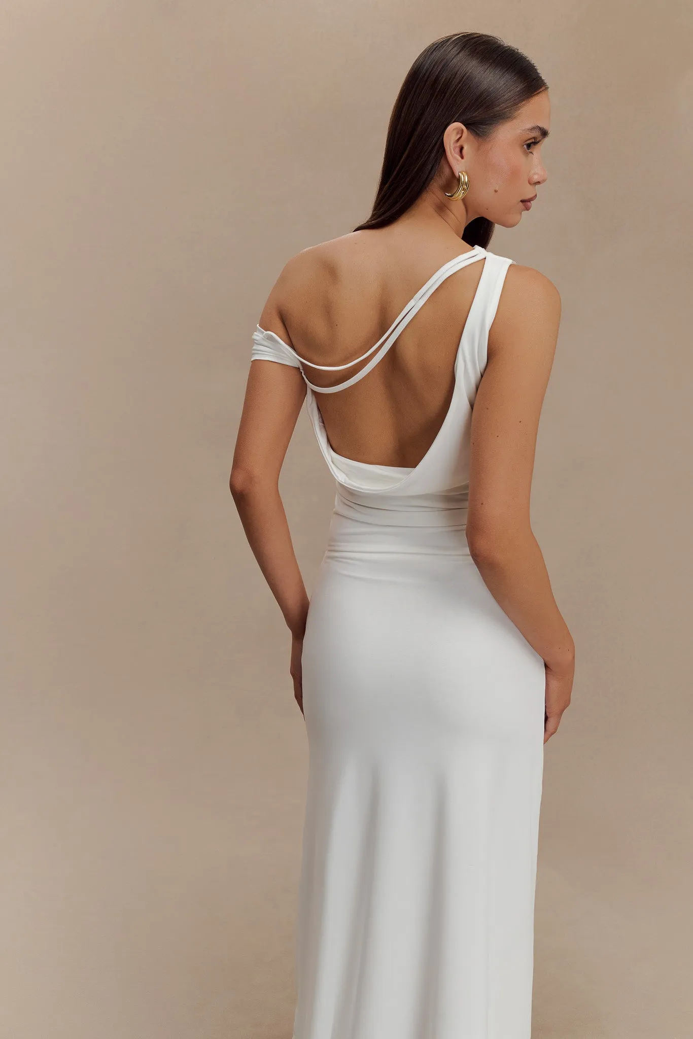 Kacey Slinky Off Shoulder Top - White sold by Meshki product image thumbnail 2