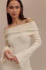 Katherine Off Shoulder Knit Maxi Dress - Ivory sold by Meshki