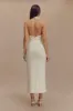 Annita Crepe Halter Midi Dress - Ivory sold by Meshki
