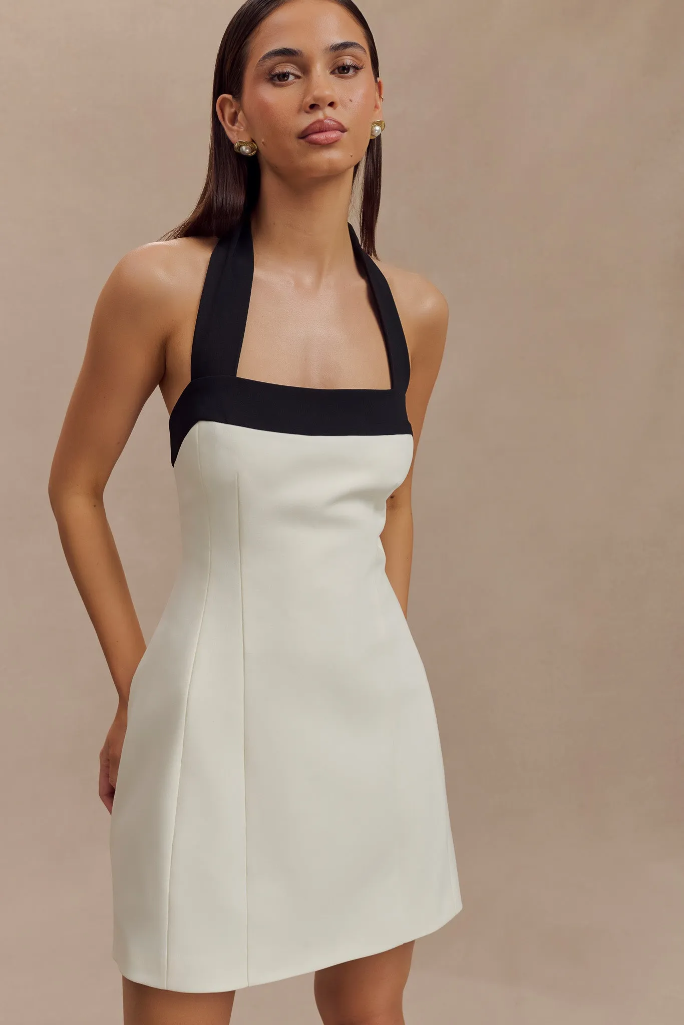 Cara Contrast Suiting Mini Dress - White sold by Meshki product image thumbnail 4