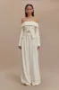 Celene Off Shoulder Jacket - Ivory sold by Meshki