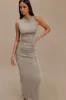 Kaia Slinky Cut Out Maxi Dress - Taupe sold by Meshki
