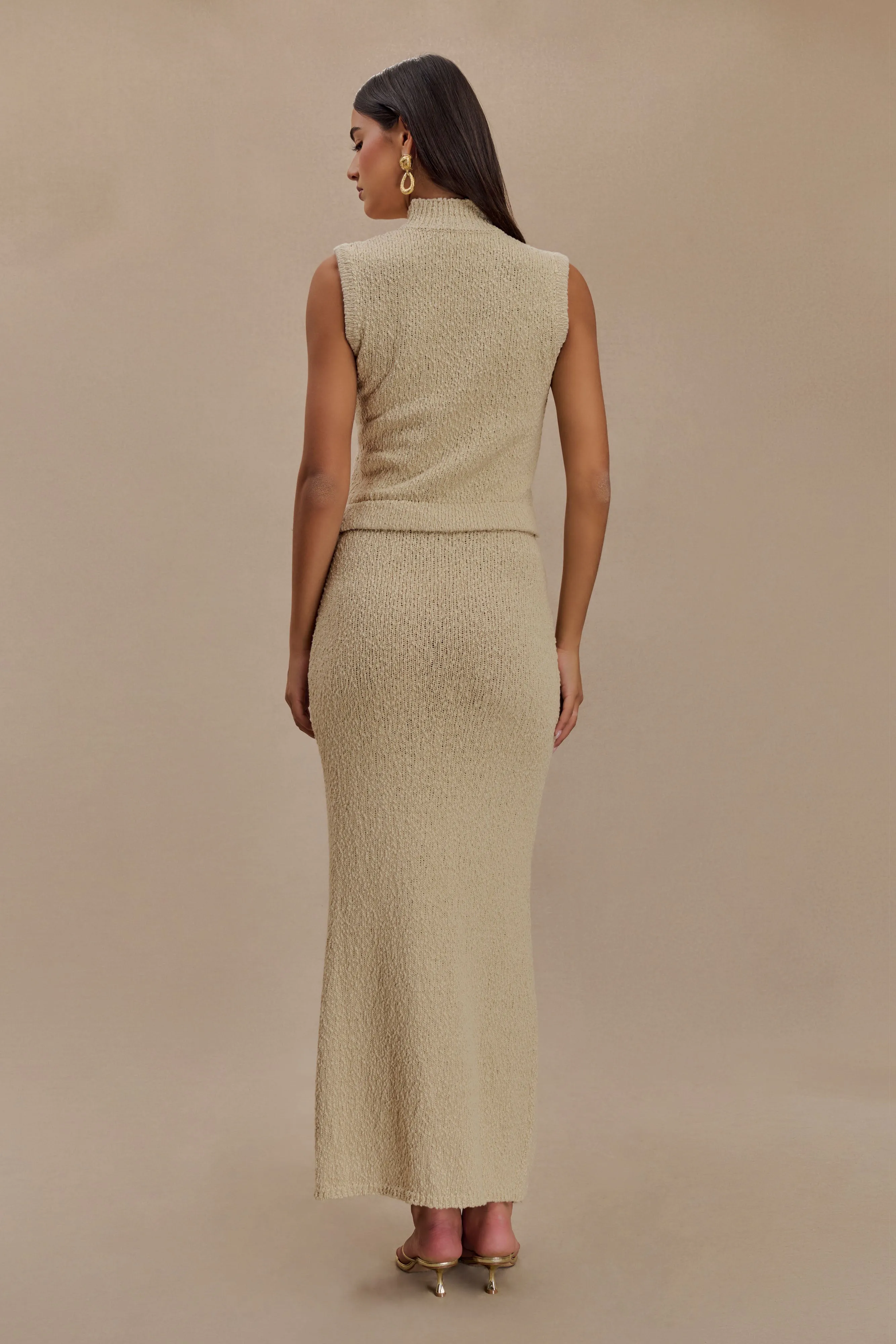 Moira Boucle Maxi Skirt - Wheat sold by Meshki product image thumbnail 2