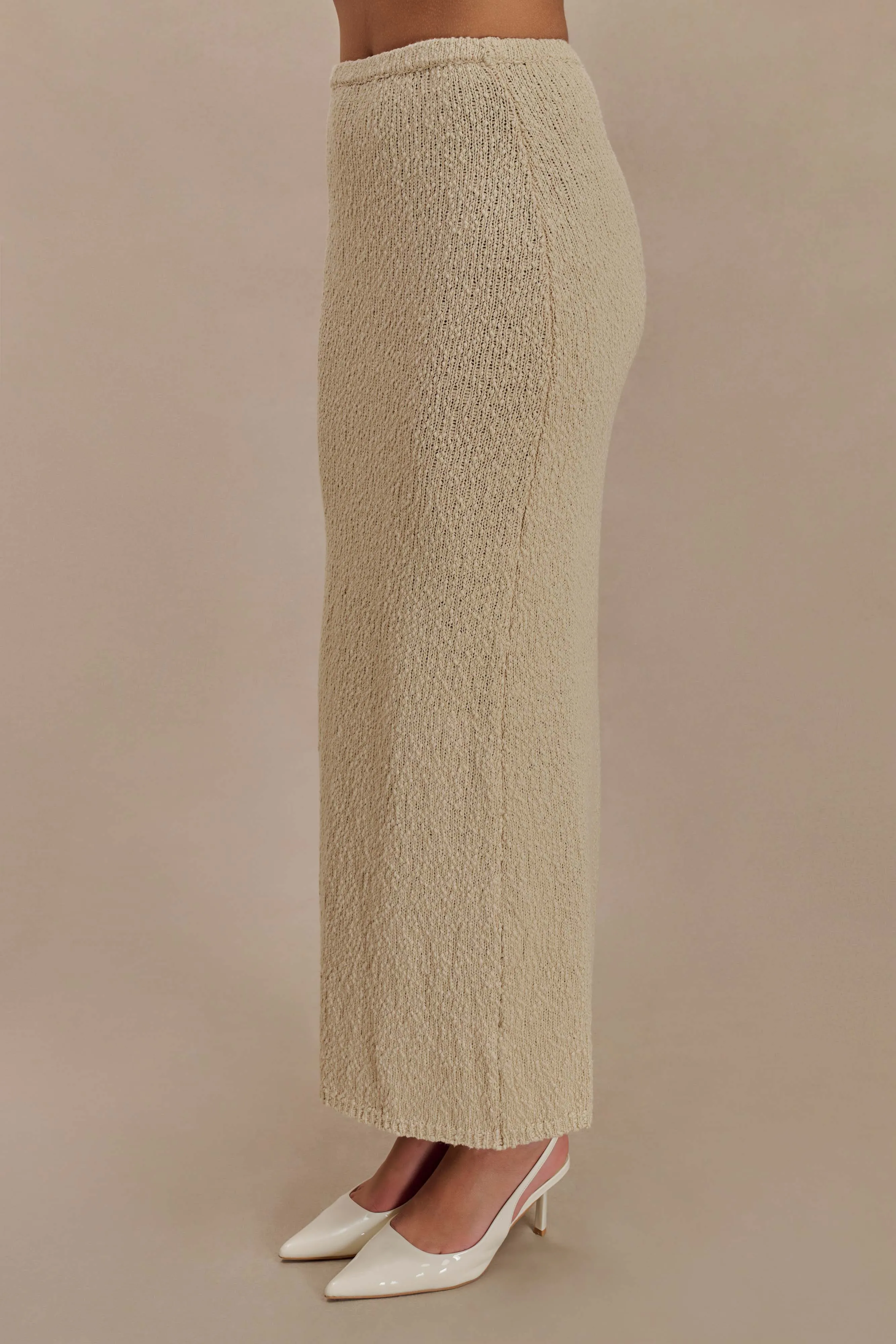 Moira Boucle Maxi Skirt - Wheat sold by Meshki product image thumbnail 4