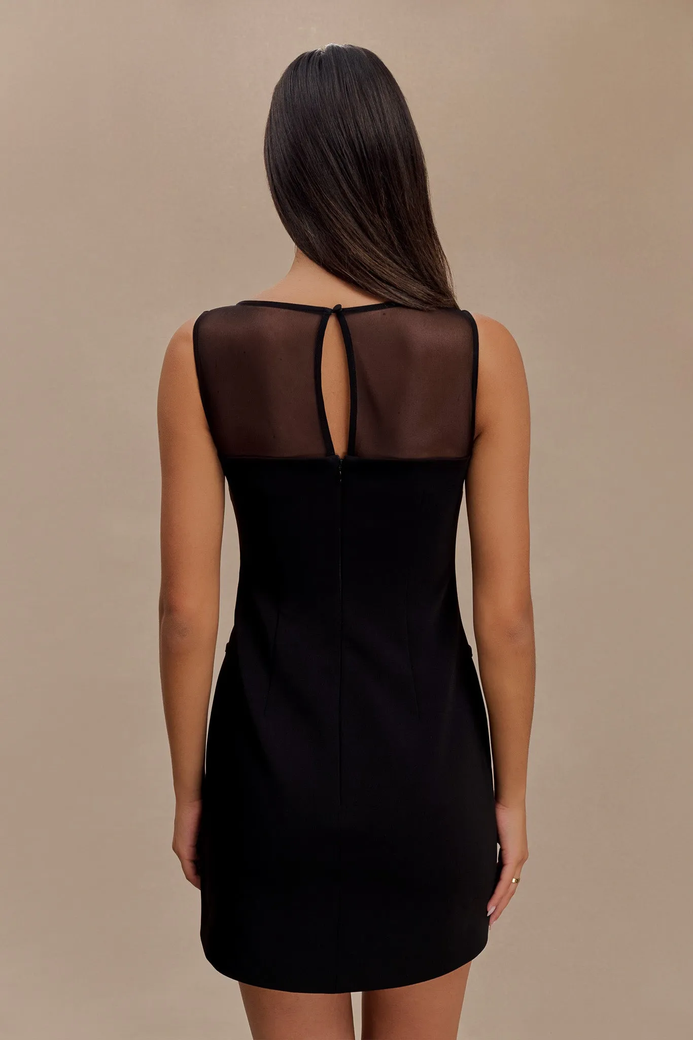 Posie Suiting Belted Mini Dress - Black sold by Meshki product image thumbnail 2