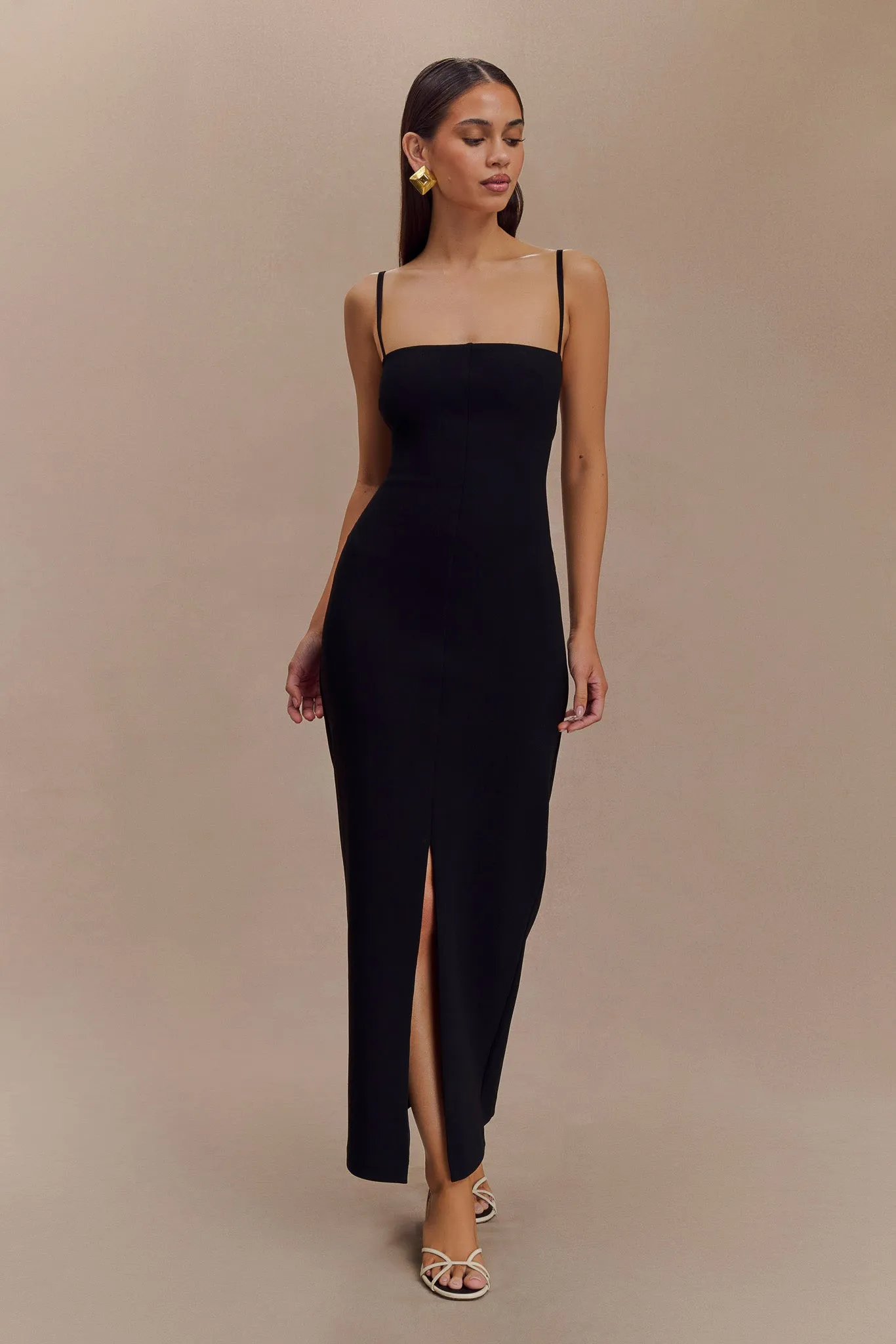 Delia Crepe Maxi Dress - Black sold by Meshki product image thumbnail 5