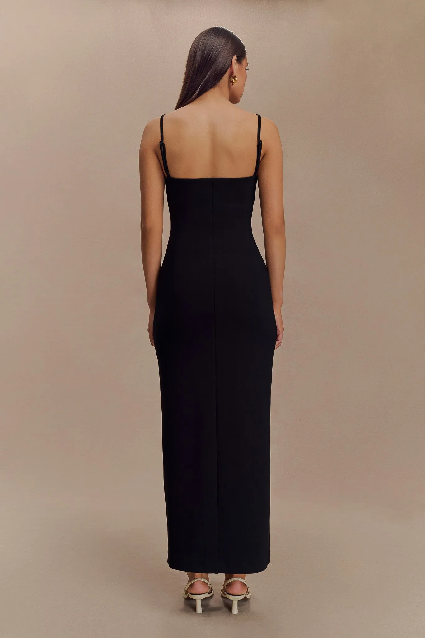 Delia Crepe Maxi Dress - Black sold by Meshki product image thumbnail 2