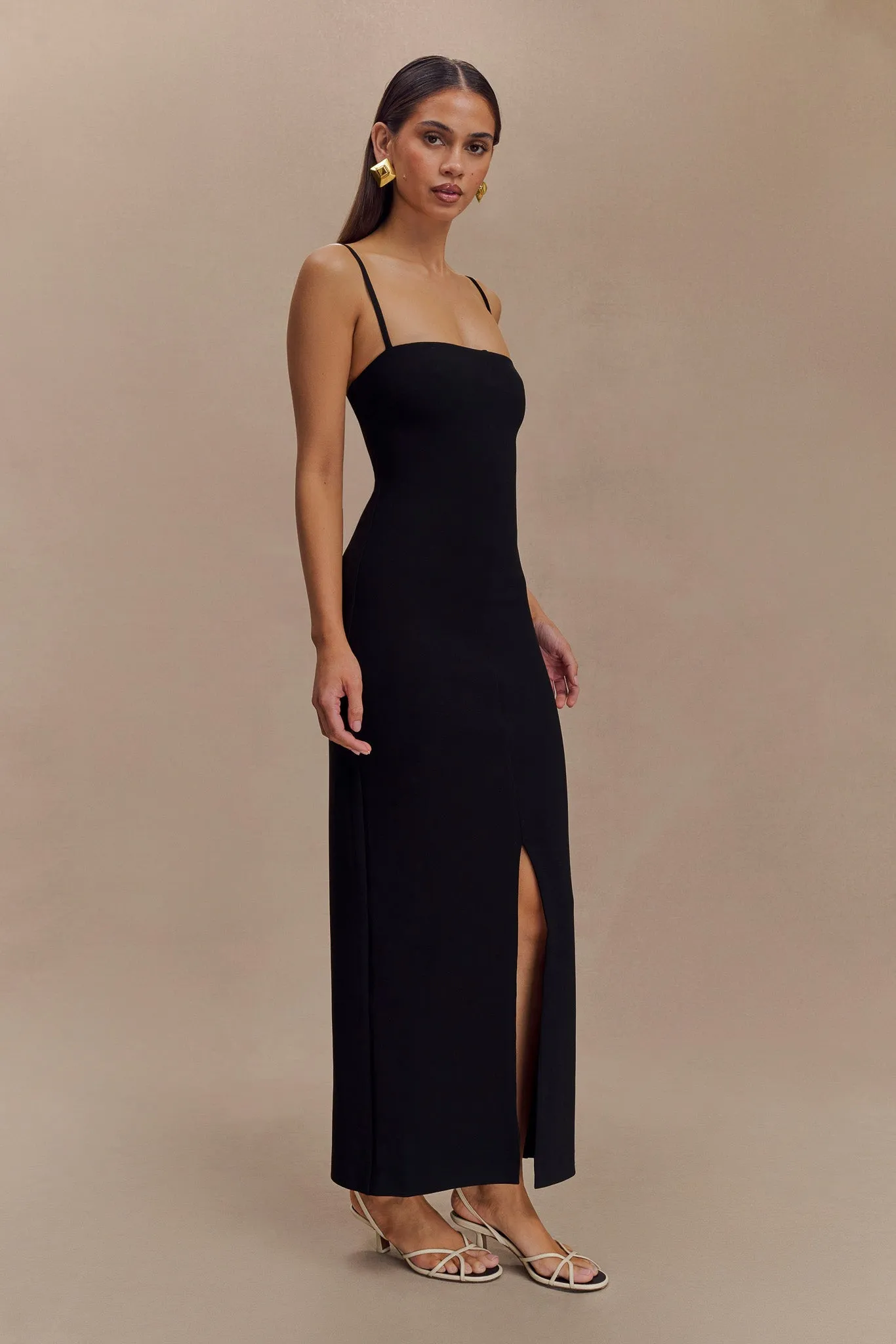 Delia Crepe Maxi Dress - Black sold by Meshki product image thumbnail 4
