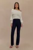 Charlotte Off Shoulder Knit Long Sleeve Top - Ivory sold by Meshki