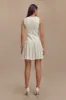 Mackenzie Sleeveless Pleated Mini Dress - Ivory sold by Meshki