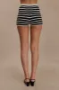 Tabitha Stripe Knit Shorts - Black/White sold by Meshki