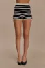 Tabitha Stripe Knit Shorts - Black/White sold by Meshki