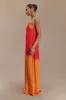 Amaya Strapless Chiffon Maxi Dress - Koi Orchid Print sold by Meshki