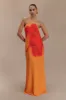 Amaya Strapless Chiffon Maxi Dress - Koi Orchid Print sold by Meshki