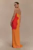 Amaya Strapless Chiffon Maxi Dress - Koi Orchid Print sold by Meshki