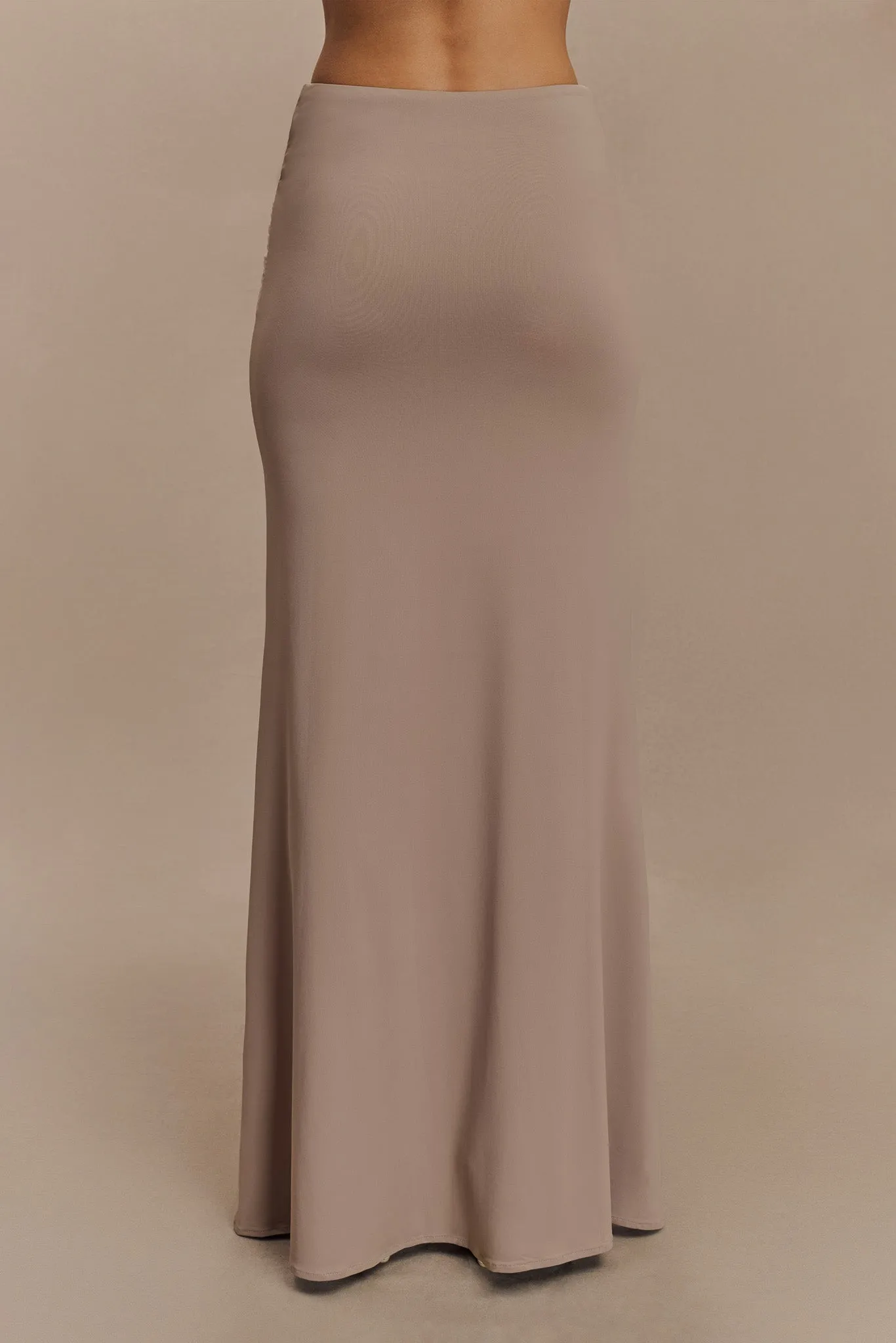 Jules Recycled Nylon And Mesh Maxi Skirt - Taupe sold by Meshki product image thumbnail 2