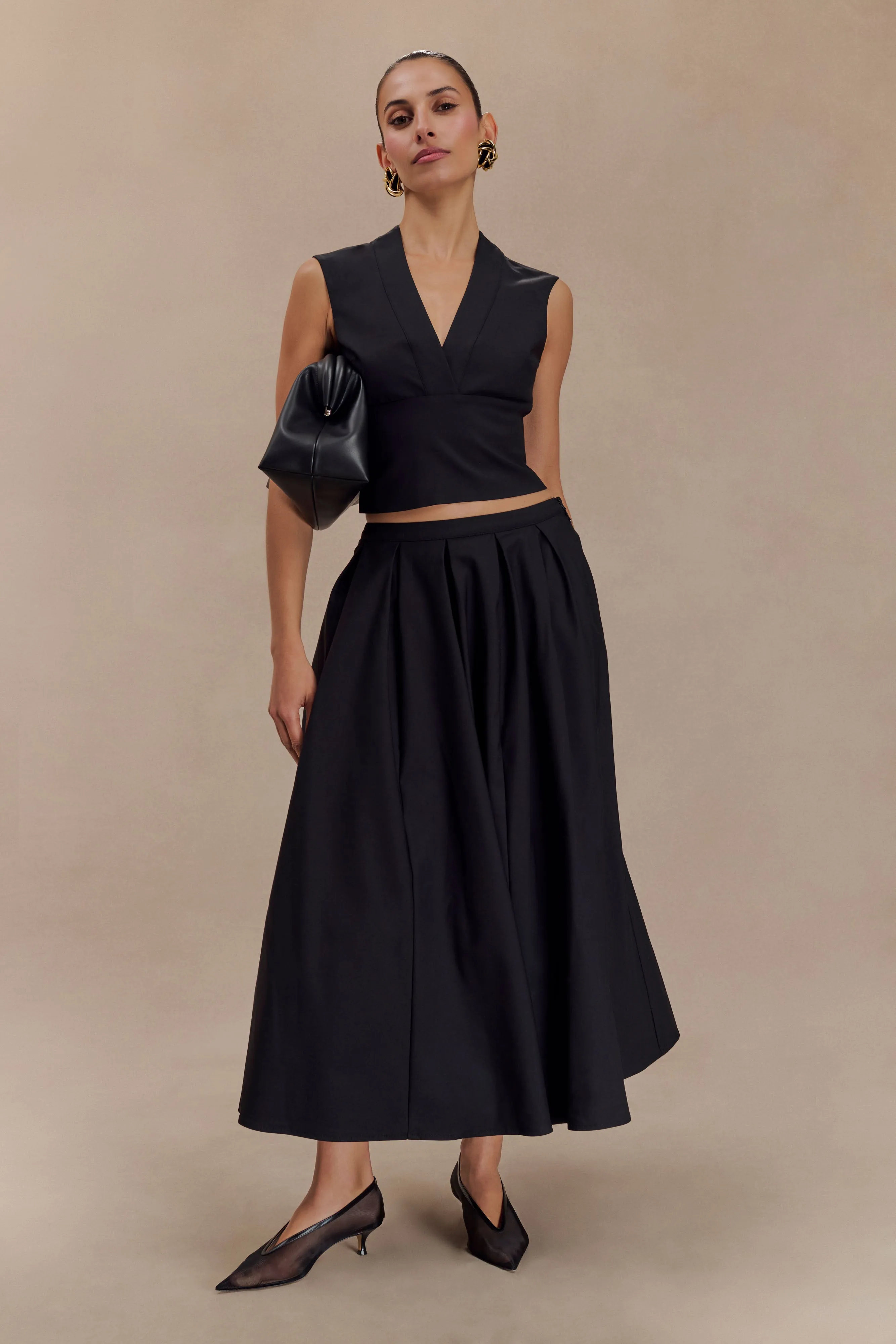 Jemima Sleeveless Cross Over Top - Black sold by Meshki product image thumbnail 3