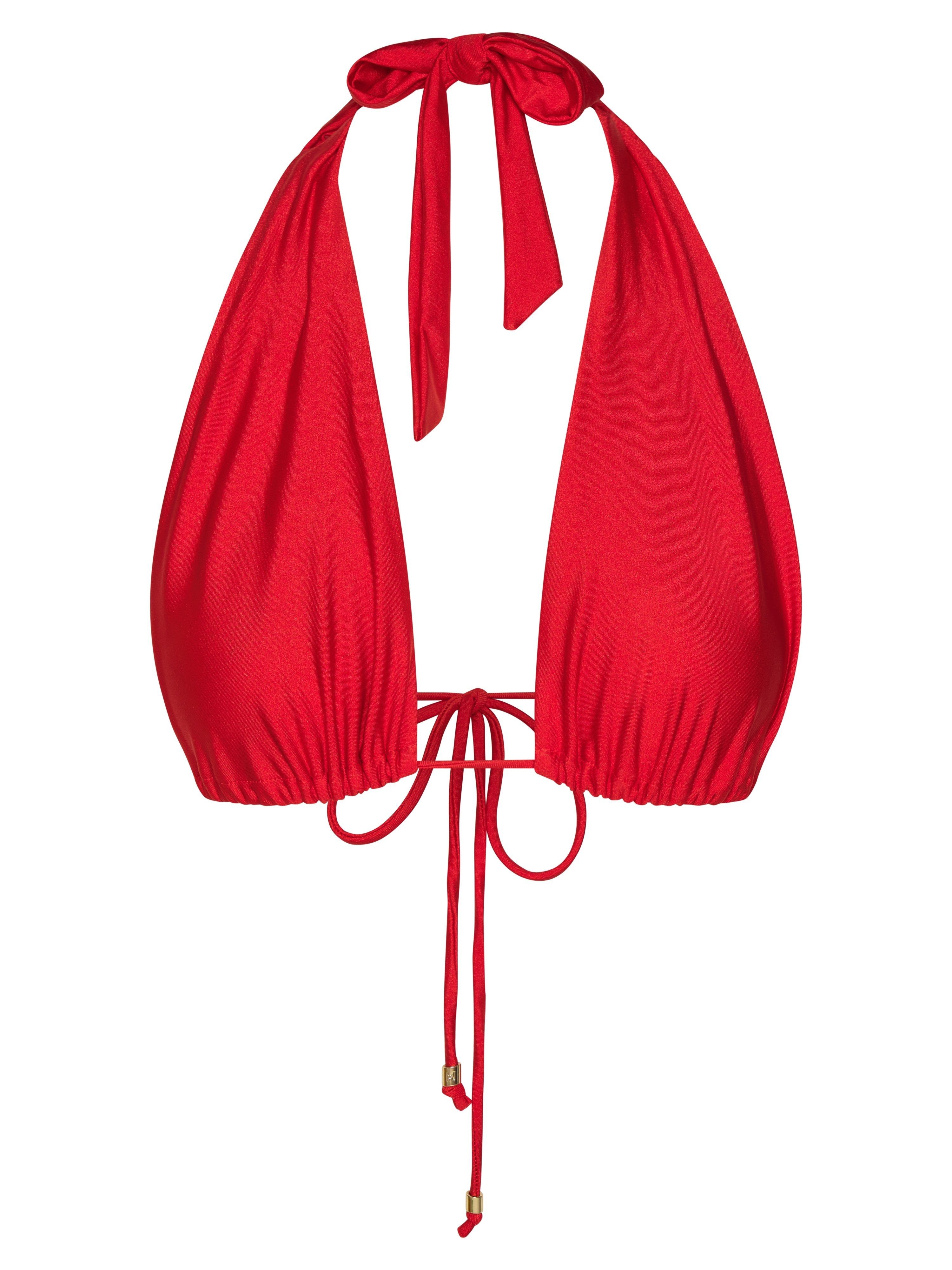 Macy Halter Tie Bikini Top - Red sold by Meshki product image thumbnail 8