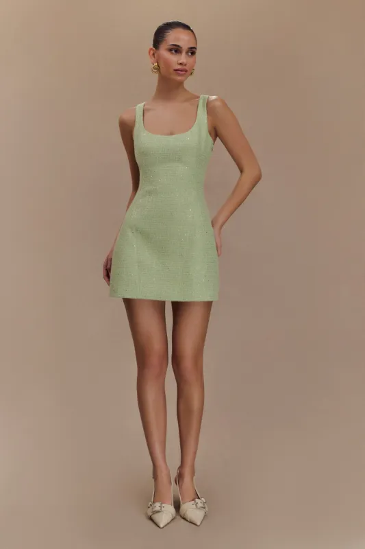 Beth Mini Dress - Tan Check | Parallel