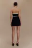 Aisha Suiting Mini Skirt - Black sold by Meshki