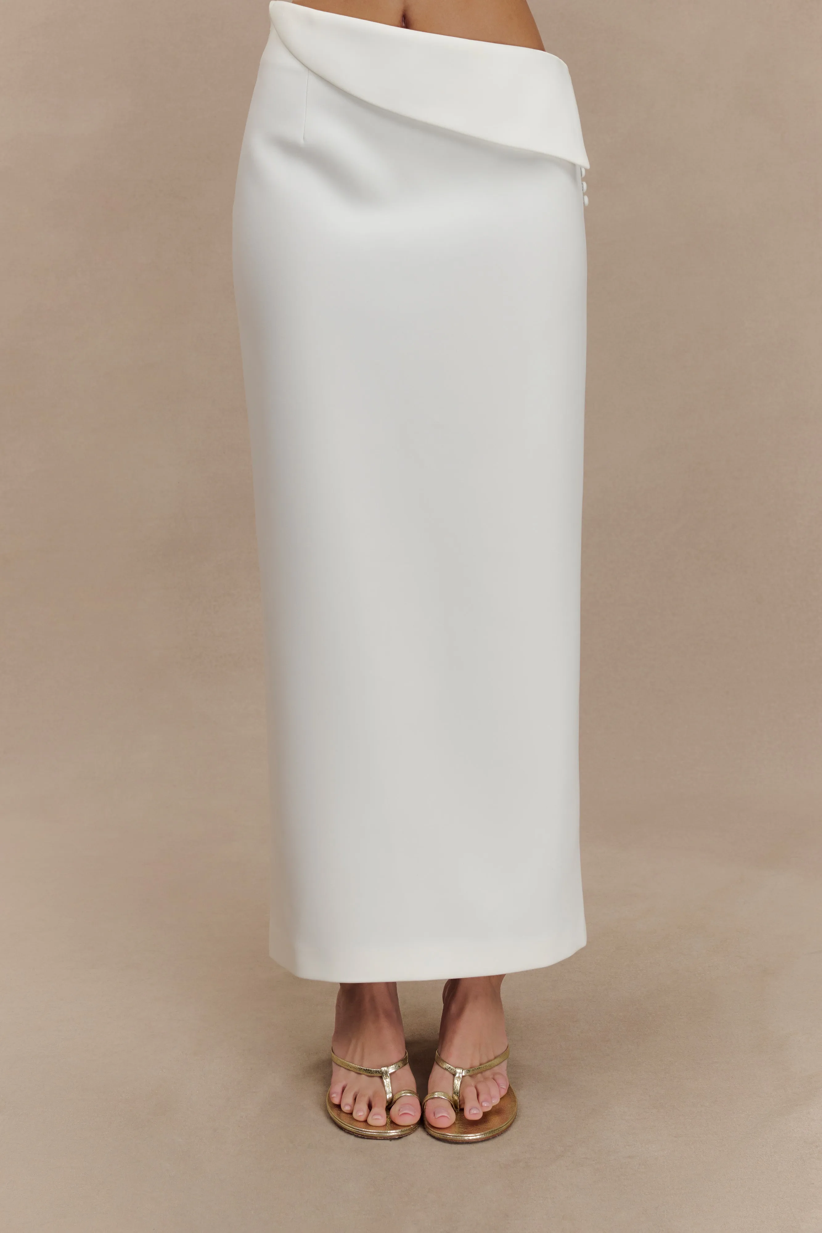 Astrid Suiting Midi Skirt - White sold by Meshki product image thumbnail 2