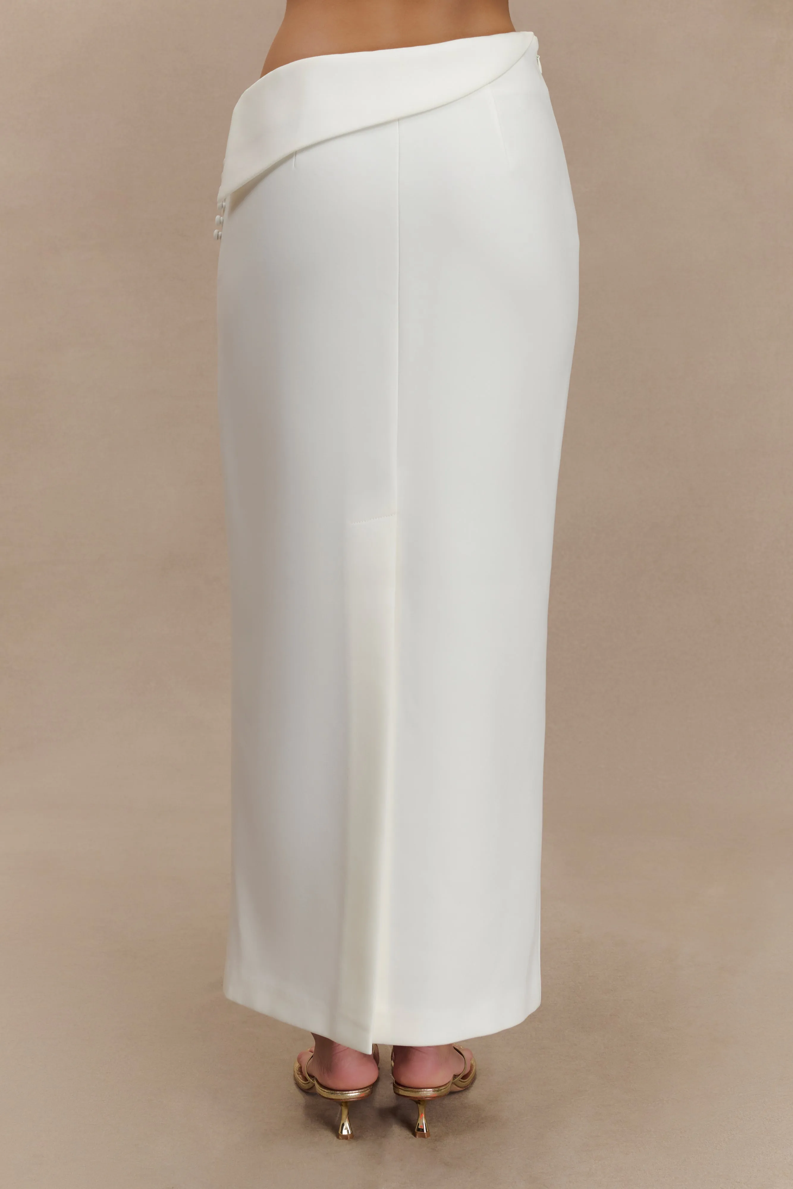 Astrid Suiting Midi Skirt - White sold by Meshki product image thumbnail 3
