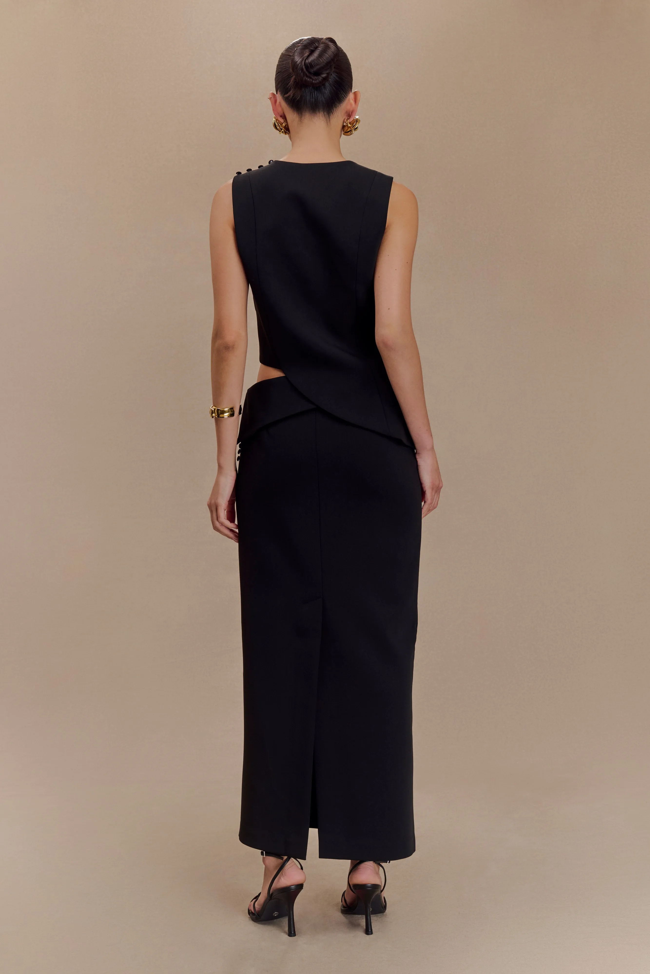 Astrid Suiting Midi Skirt - Black sold by Meshki product image thumbnail 4