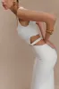 Alysanne Cut Out Knit Maxi Dress - White sold by Meshki
