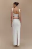 Alysanne Cut Out Knit Maxi Dress - White sold by Meshki