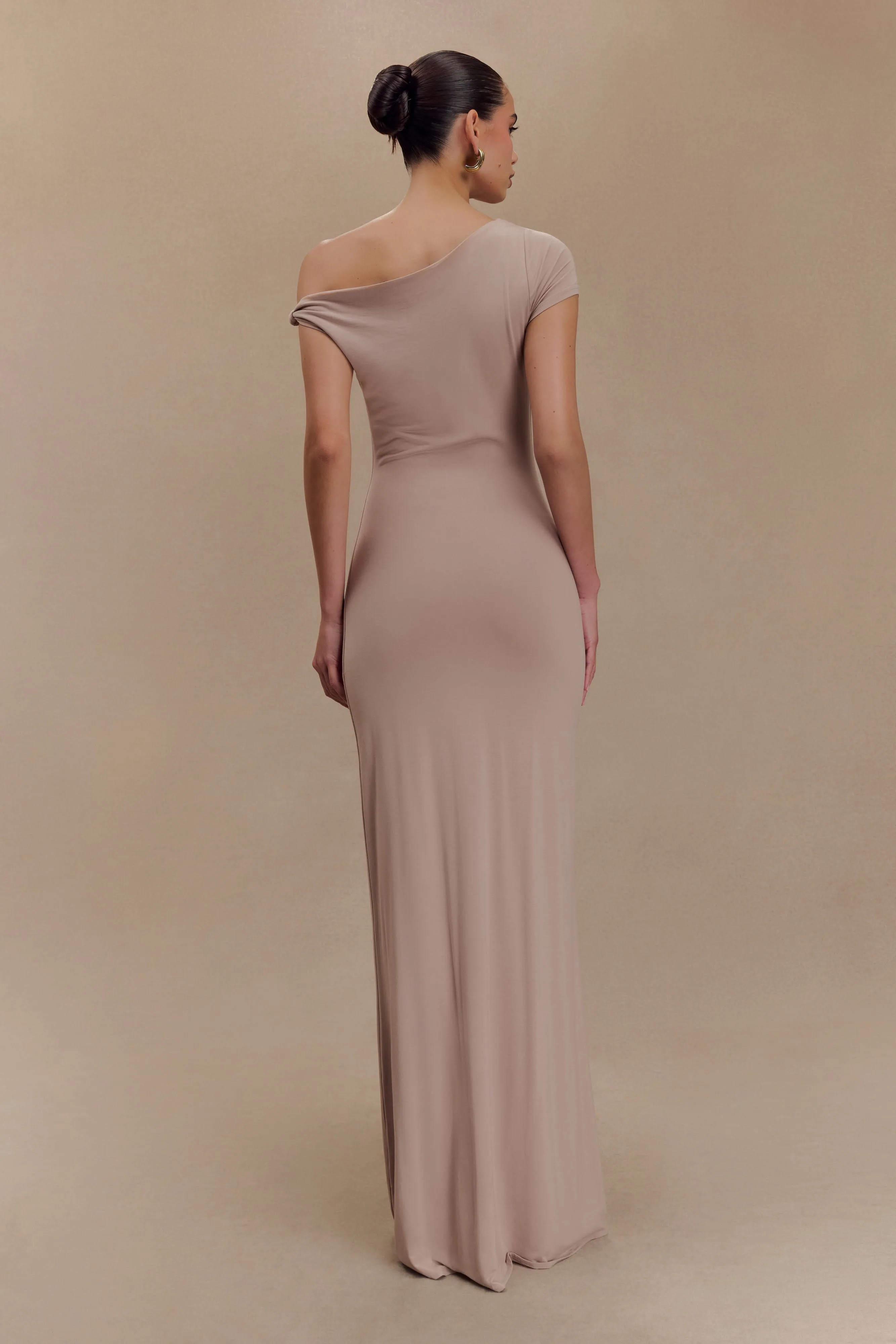 Tamsin Short Sleeve Modal Maxi Dress - Mushroom sold by Meshki product image thumbnail 2