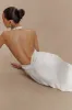 Rinna Satin Halter Maxi Dress - Ivory sold by Meshki