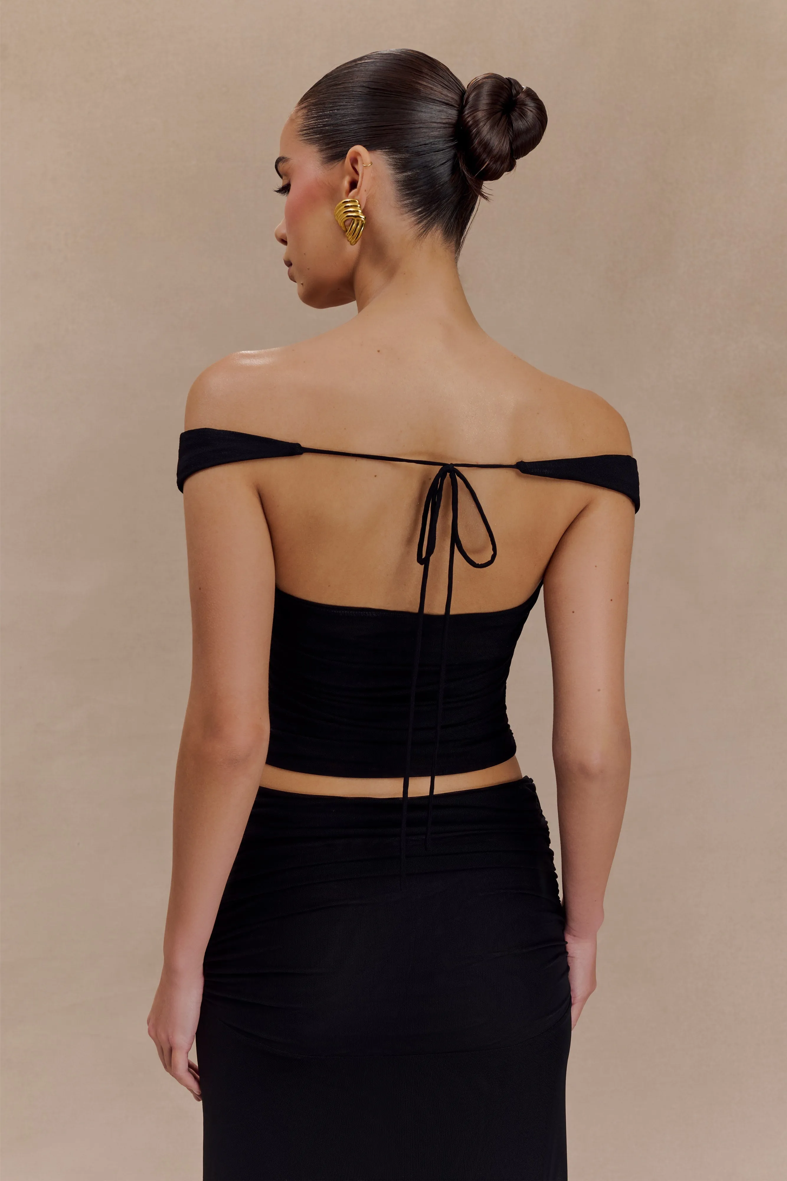 Brooklyn Mesh Crop Top - Black sold by Meshki product image thumbnail 2