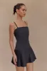 Rylee Multi Pleat Mini Dress - Charcoal sold by Meshki