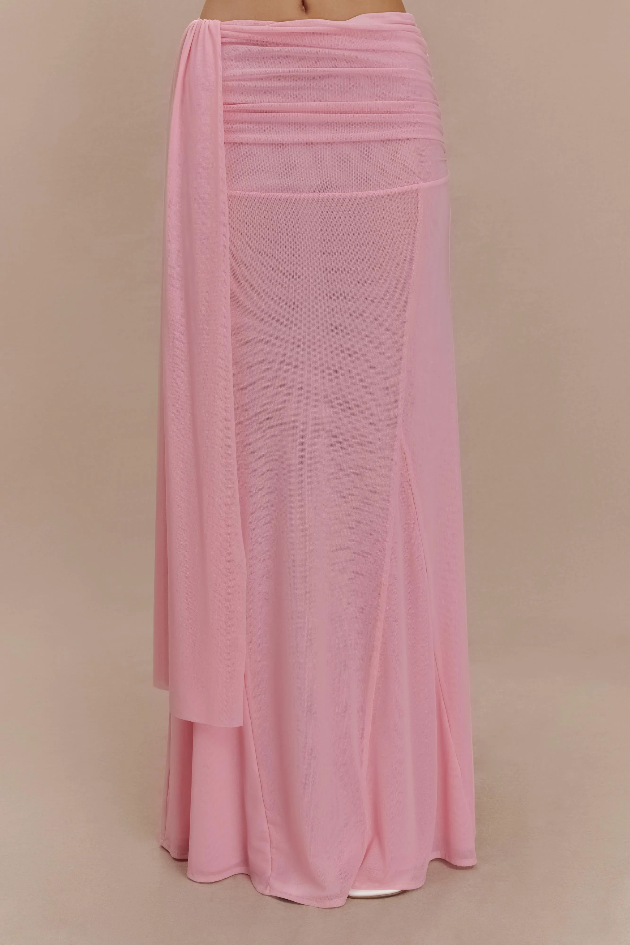Arna Mesh Maxi Skirt - Candy Pink sold by Meshki product image thumbnail 4