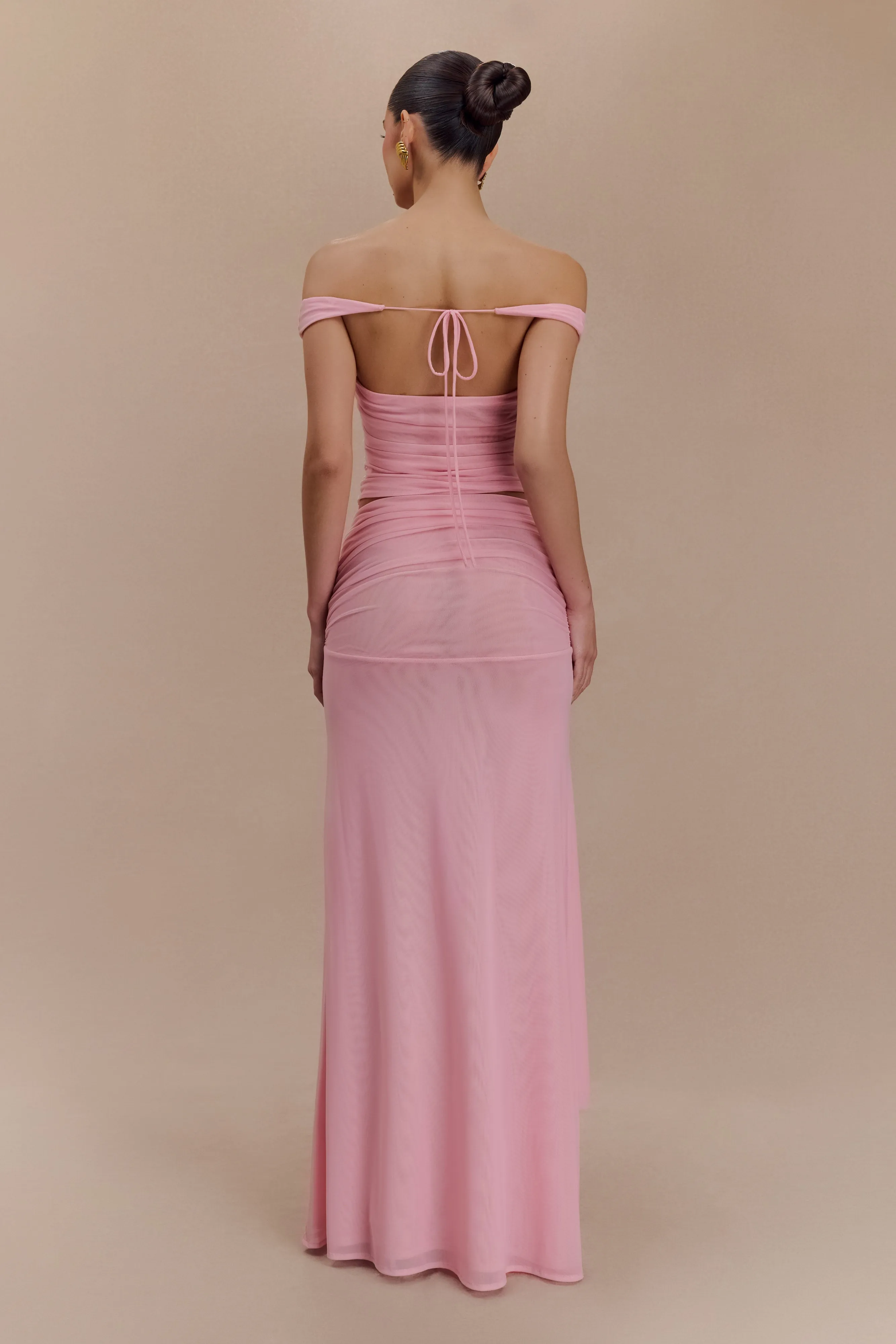 Arna Mesh Maxi Skirt - Candy Pink sold by Meshki product image thumbnail 2