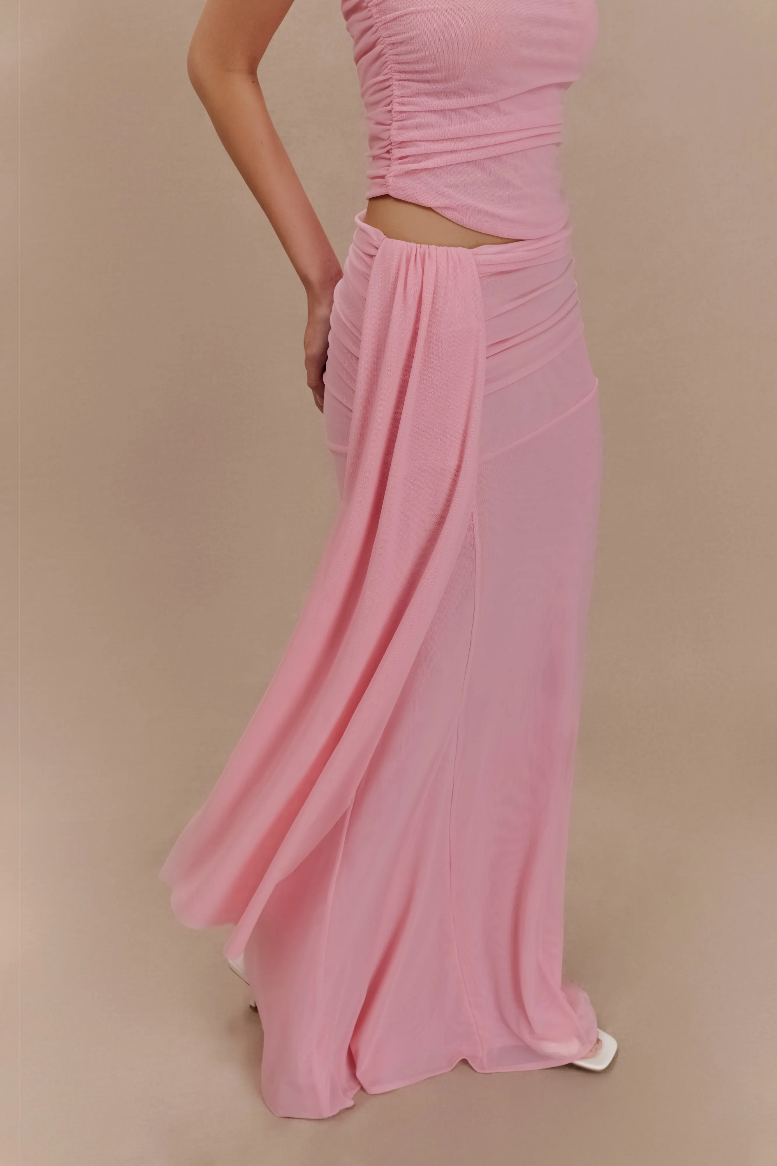 Arna Mesh Maxi Skirt - Candy Pink sold by Meshki product image thumbnail 3
