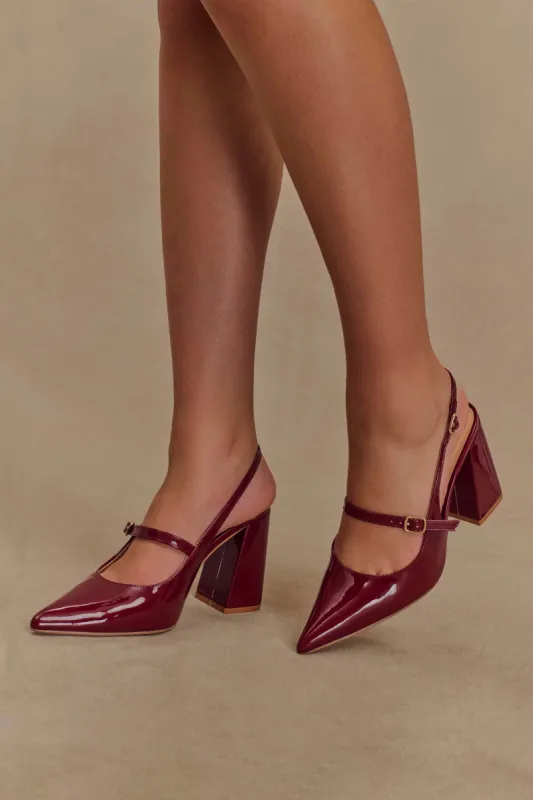 Valerie Pointed Heels - Red sold by Meshki
