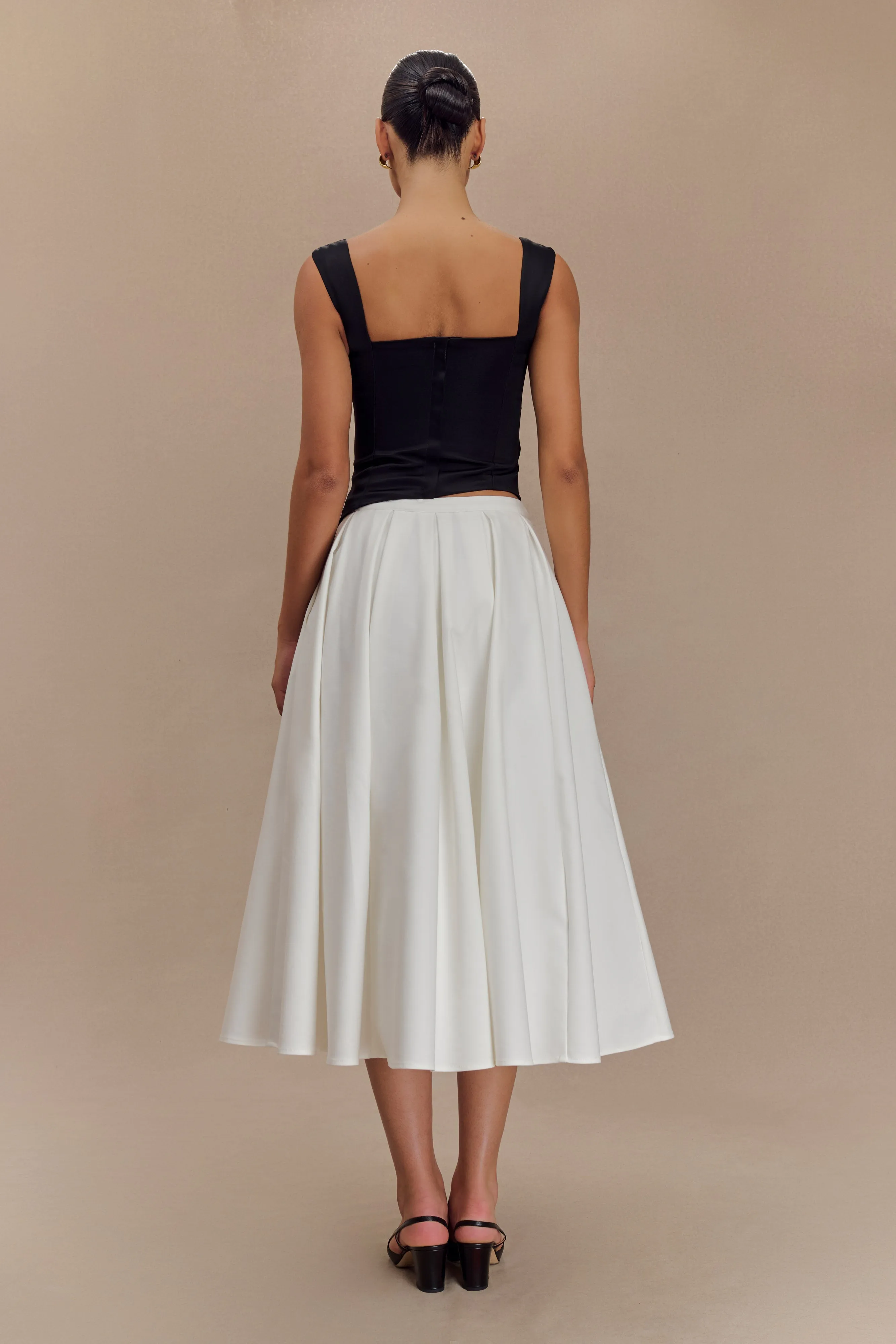 Bryony Satin Structured Sleeveless Top - Black sold by Meshki product image thumbnail 2